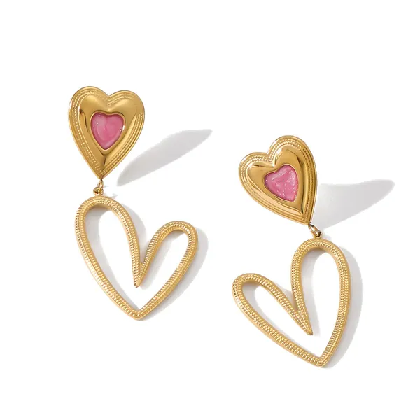 Gold_Dangling_Heart_Earrings_For_Women